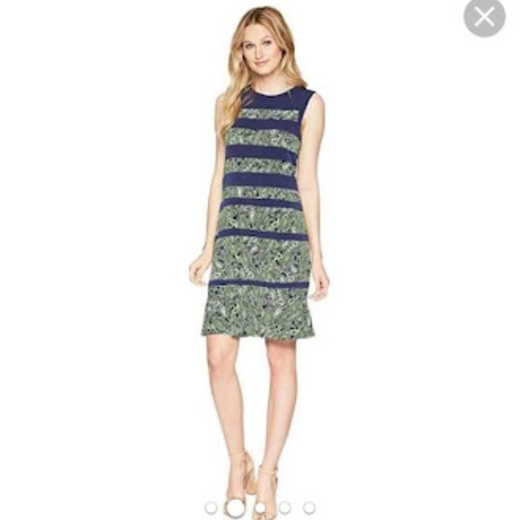 Michael Kors Dresses & Skirts - Michael Kors Paisley Panel Stripe Shift Dress Sleeveless Flattering Fun Large